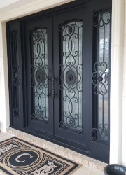 iron double door